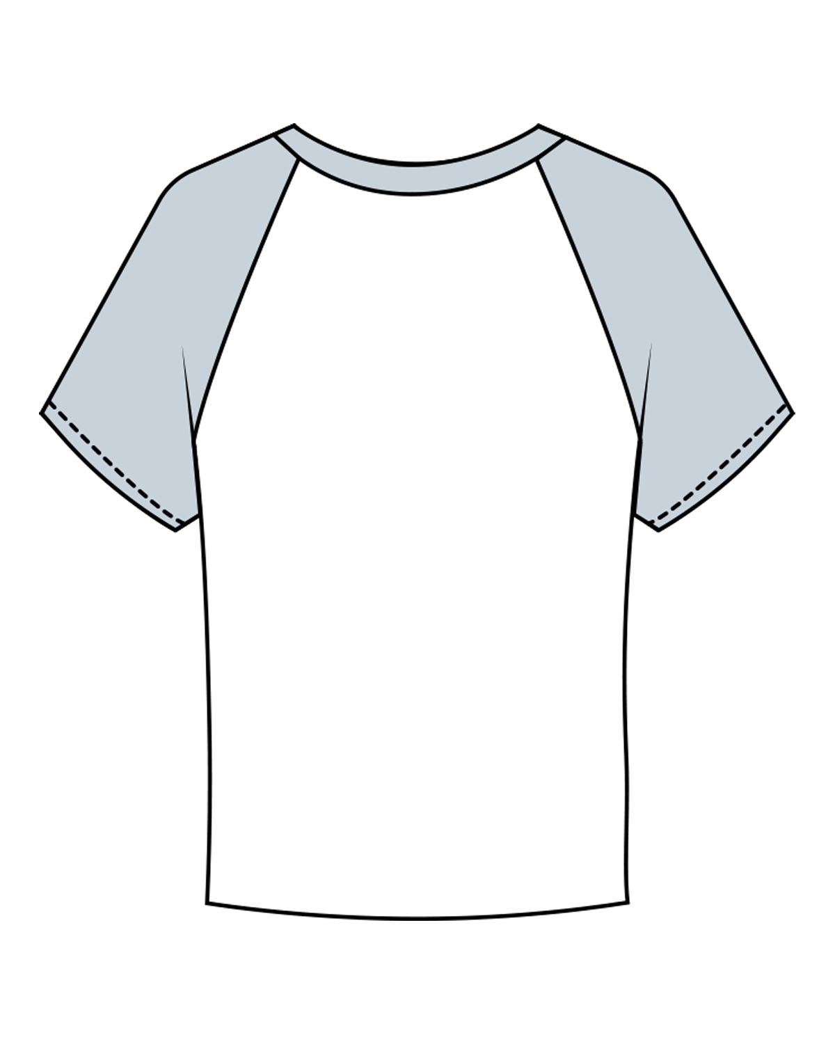 The Micro Rib Baby Tee - White / Baby Blue - Evolve Lagree - Center Chest - Printed - Navy