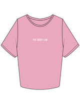 The Crop Tee - Bubblegum - Body Lab - Center Chest - Printed - White