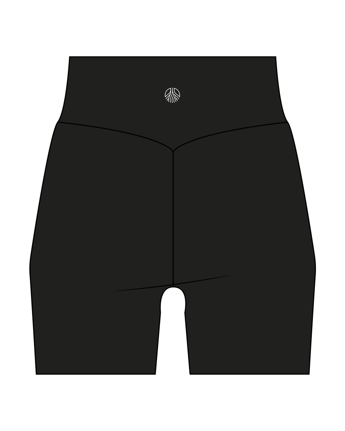 The Basic Short - Black - Sultivate - Center Back Waistline Logo - Printed - White