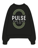 The Mens Heavyweight Hoodie - Black - Pulse 712 - Full Back - Printed - Full Color