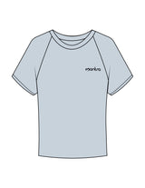 The Micro Rib Baby Tee - Baby Blue - Mantra - Left Chest - Printed - Black