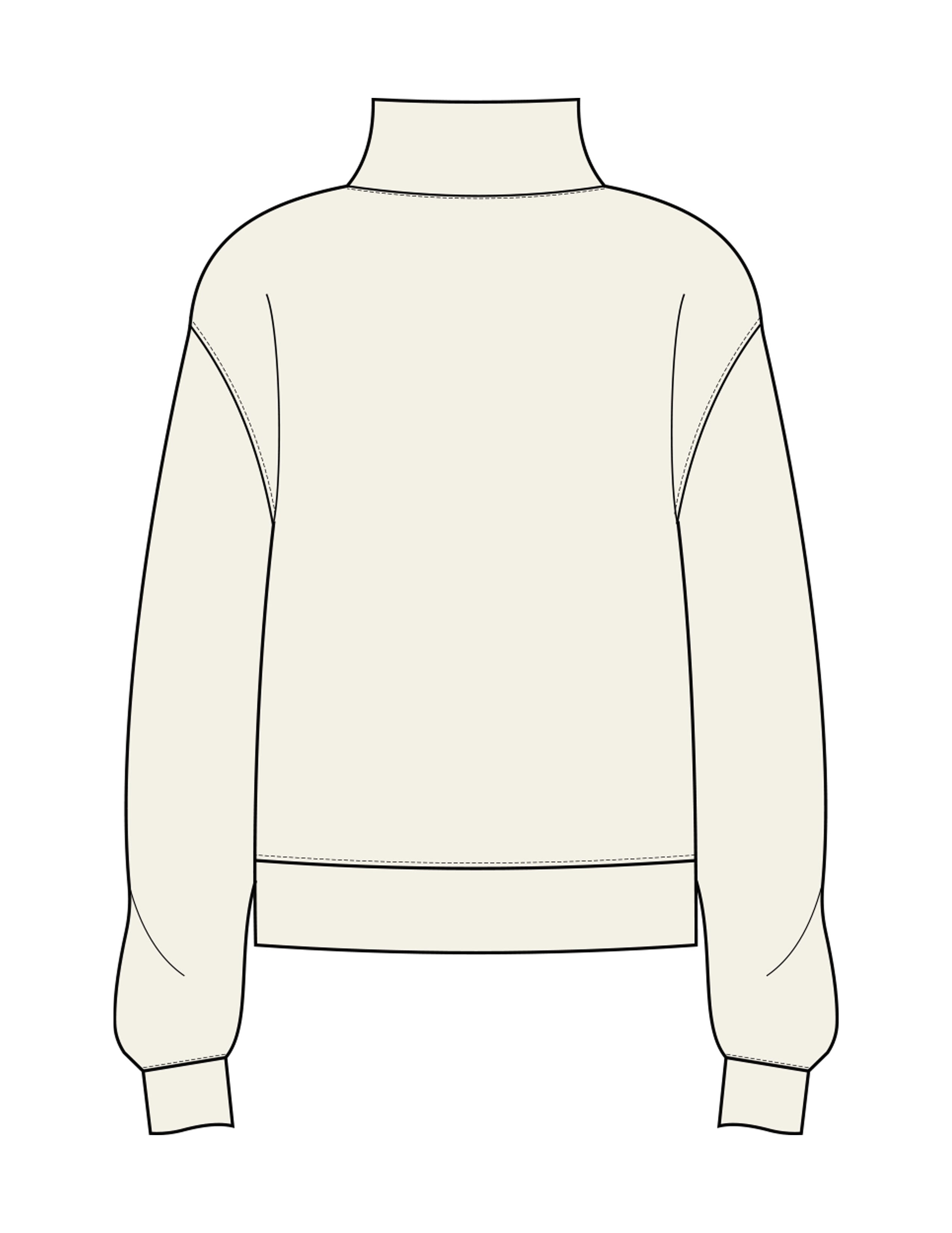 The Womens 1/4 Zip - Off White - Karve - Left Chest Stacked - Printed - Black