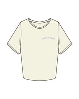 The Crop Tee - Butter - ZENERGY CYCLING - Left Chest & Back Neckline - Printed - Lilac