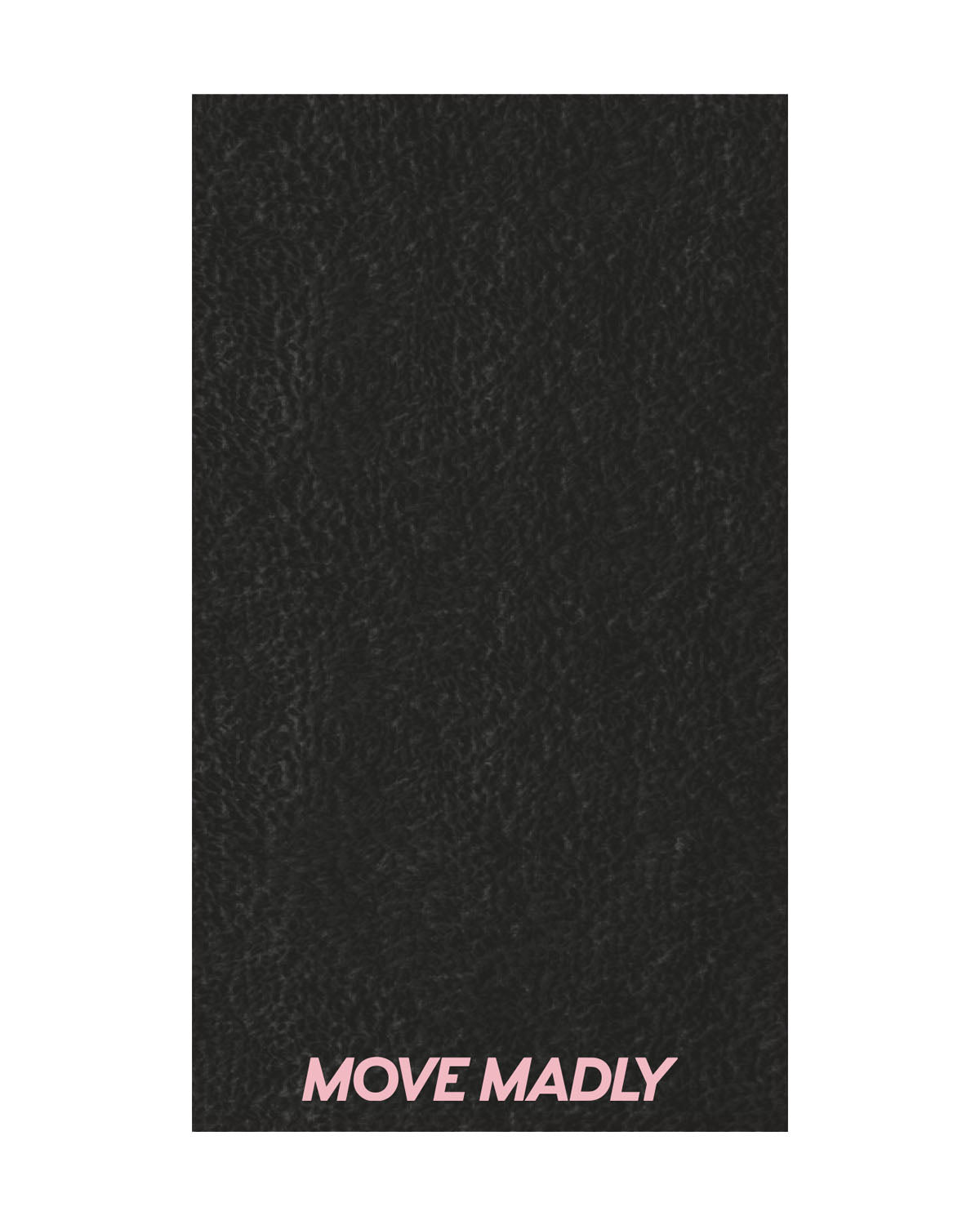 The Gym Towel - Black - Move Madly - Bottom - Printed - Pink - The Gym Towel Bag - Black - Madly Love - Center Body Round - Printed - White