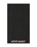 The Gym Towel - Black - Move Madly - Bottom - Printed - Pink - The Gym Towel Bag - Black - Madly Love - Center Body Round - Printed - White