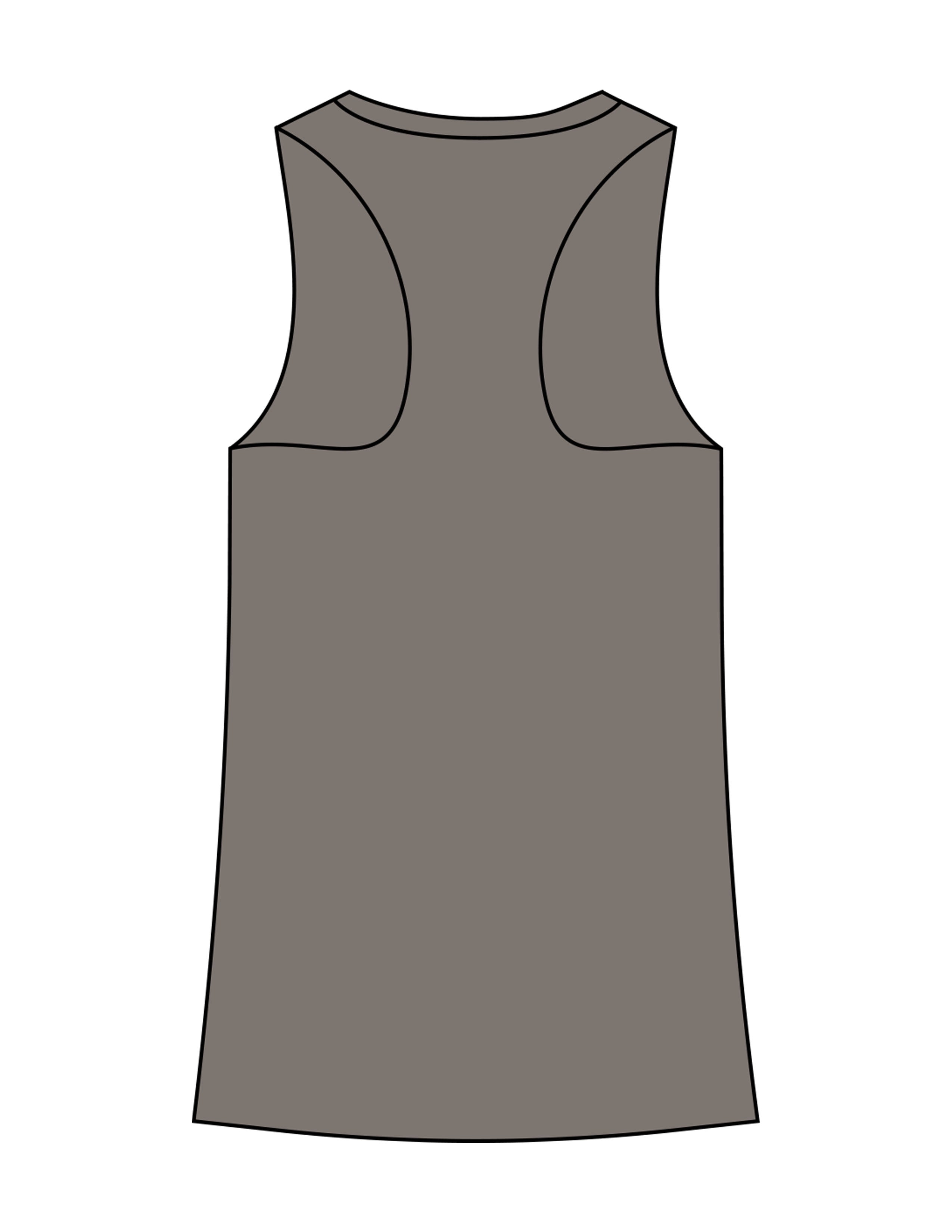 The Womens Full Length Tank - Charcoal - Rebel Ride - Chest Image Stacked - Printed - Full Color