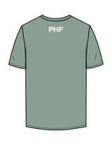 The Mens Tee - Sage - Powerhouse Fitness - Center Chest & Back Neckline - Printed - Off White