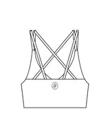 The Strappy Bra - White - Onyx & Ivory - Left Chest & Center Back - Printed - Black