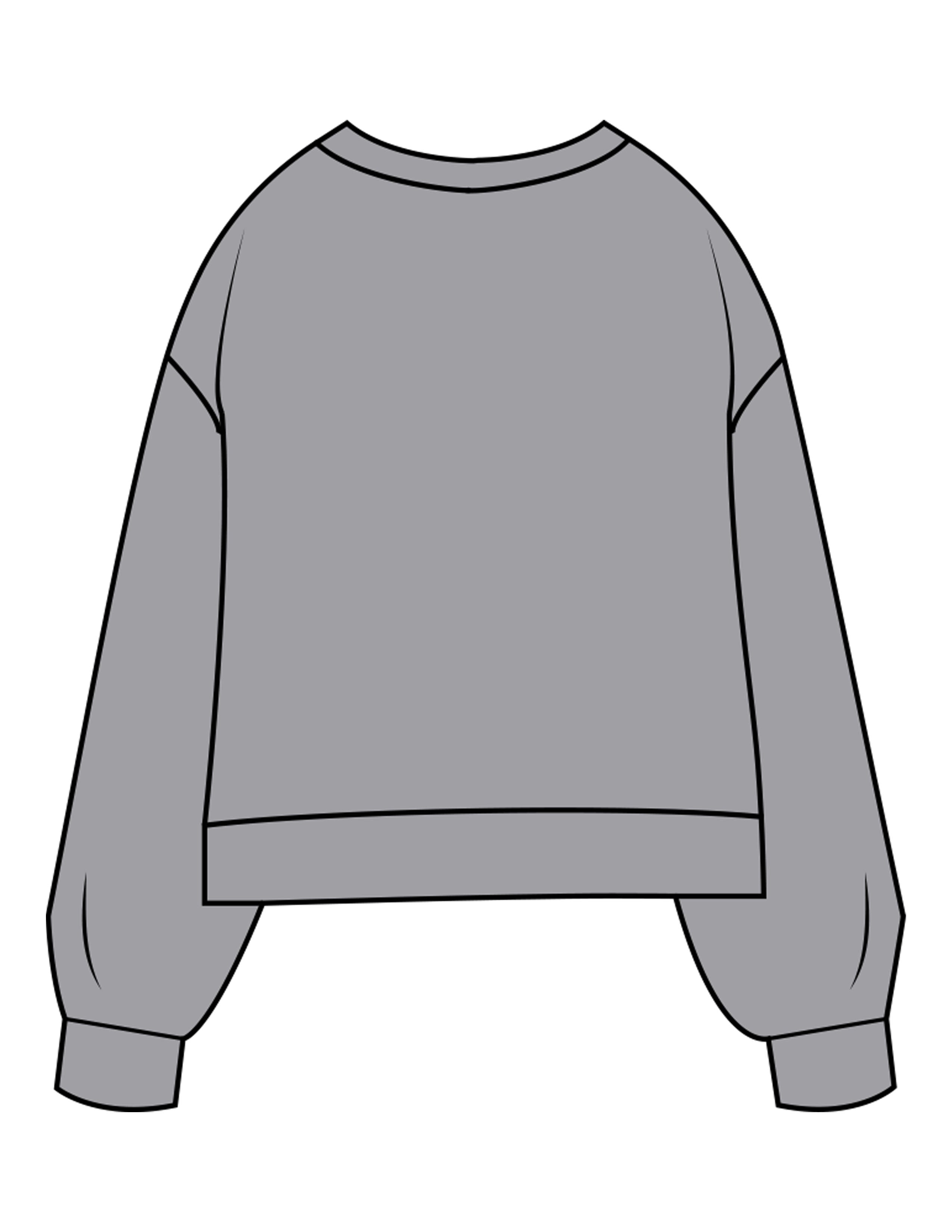 The Womens Sueded Crewneck - Heather - TML - Center Chest - Printed - Charcoal