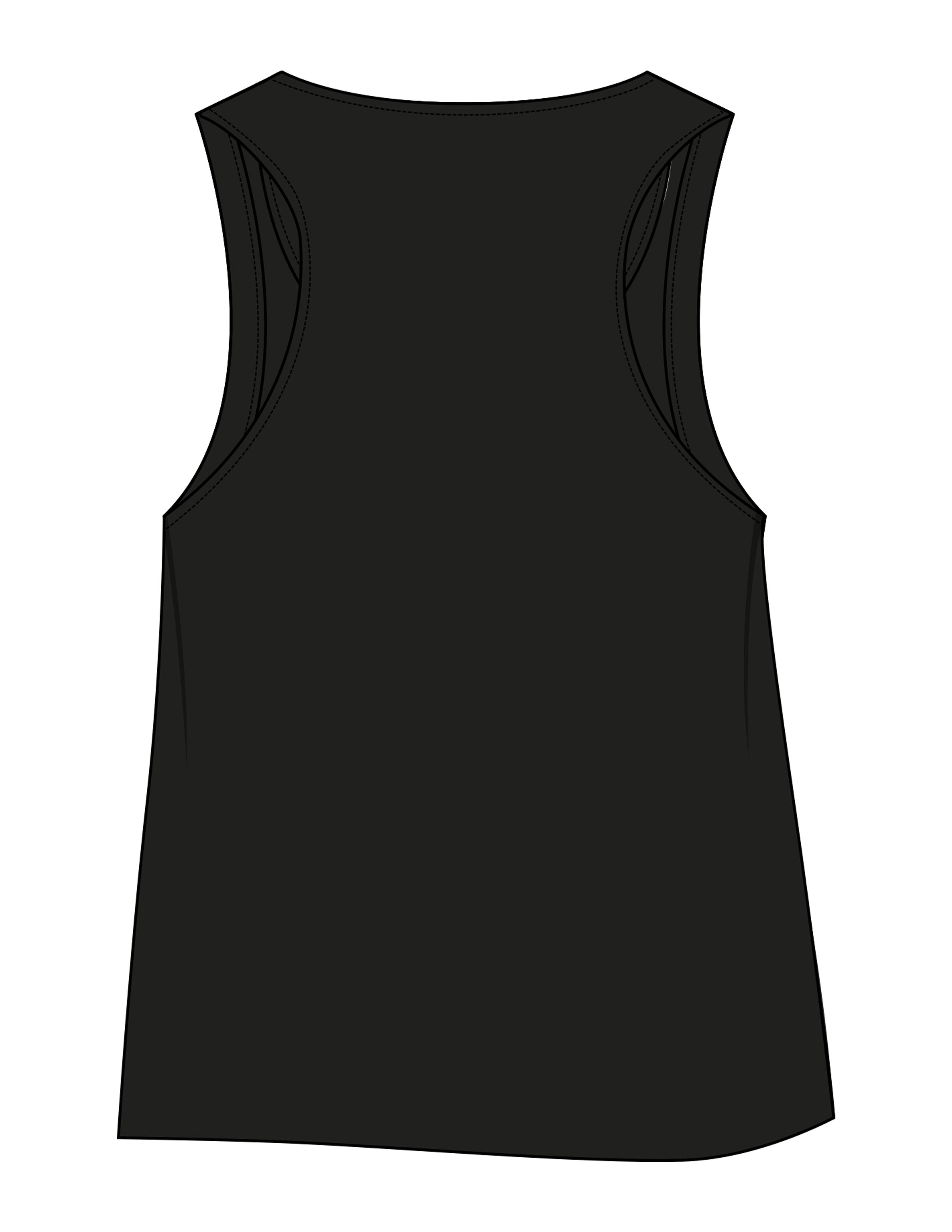 The Crop Tank - Black - Rush Cycle Studio - Center Chest Stacked - Printed - Full Color