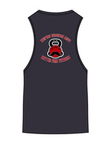 The Scoop Muscle Tank - Midnight - KettleFlex - Center Chest & Back Stacked - Printed - Full Color