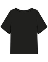 The Midweight Crop Tee - Black - The Stu - Left Chest - Printed - Tone on Tone