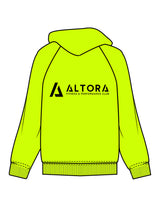 The Mens Hoodie - Neon Yellow - ALTORA - Left Chest Icon & Center Back - Printed - Black