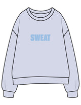 The Womens Crewneck - Powder - Sweatshack - Center Chest & Center Back - Printed - Blue