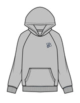 The Mens Hoodie - Heather - The Hive - Left Chest & Back Stacked - Printed - Puff - Navy