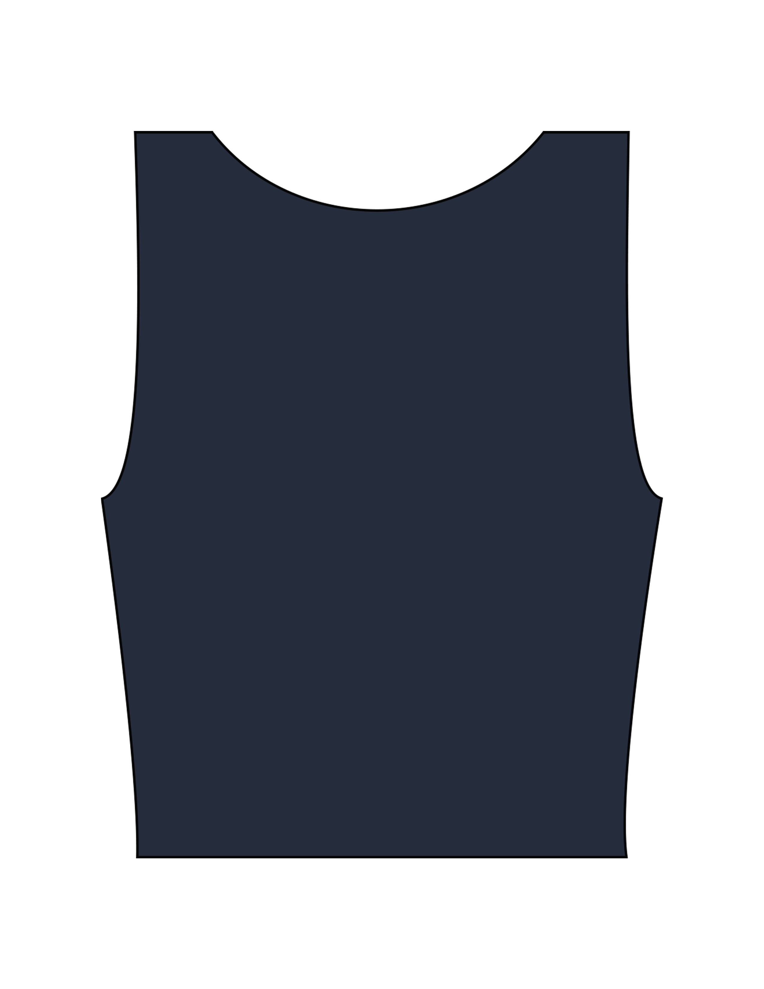 The Square Neck Tank - Navy - Pilates Plus PB - Center Chest - Printed - White