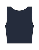 The Square Neck Tank - Navy - Pilates Plus PB - Center Chest - Printed - White