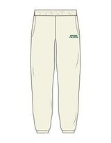 The Womens Sweatpants - Butter - Sense Pilates - Left Leg Stacked - Embroidered - Green