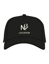 The Canvas Cap - Black - Neighborhood Barre - Center Crown "LOCATION" - Embroidered - Warm White