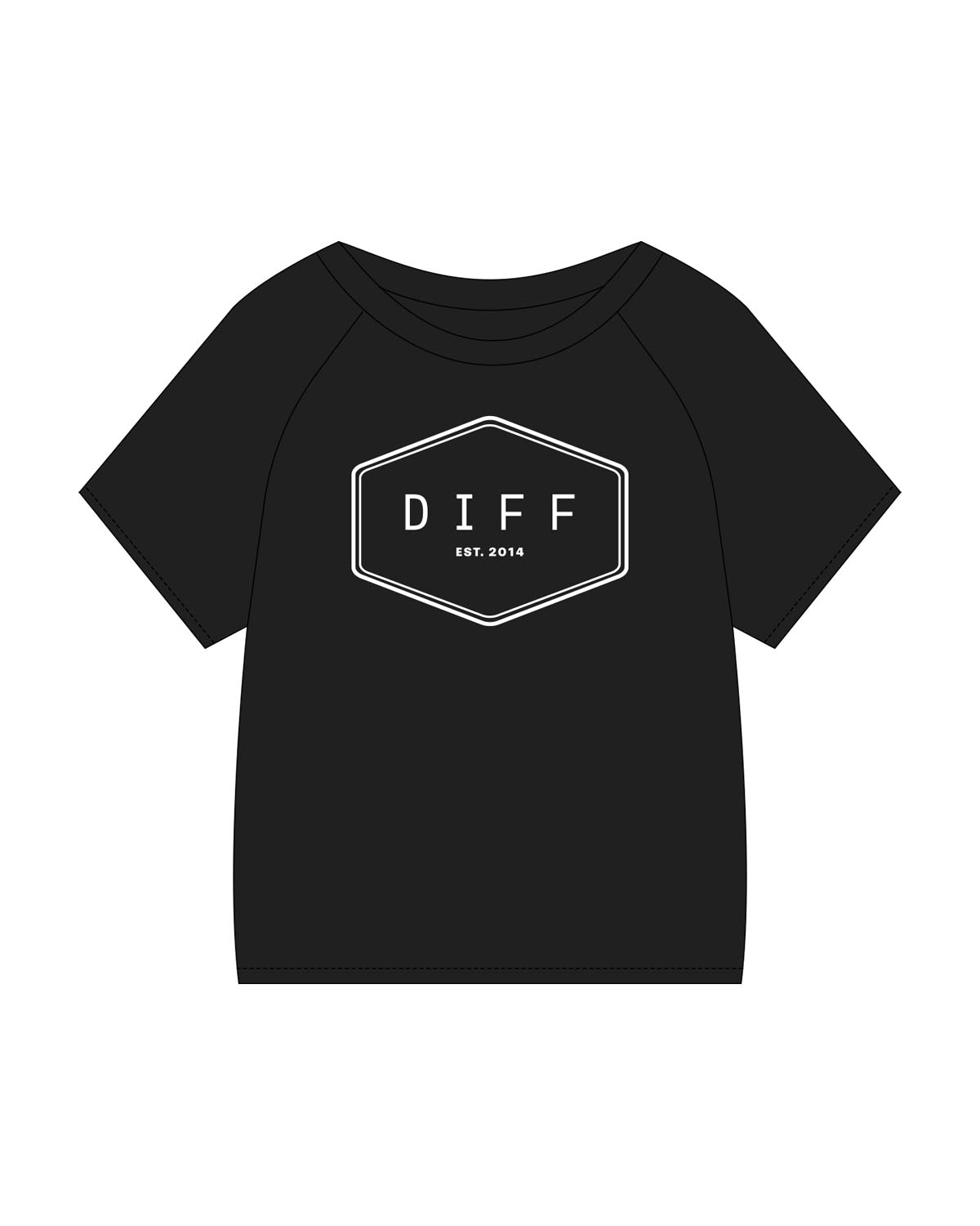 The Kids Tee - Black  - DiffEyewear - Chest EST - Printed - Black