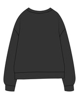 The Midweight Unisex Crewneck - Washed Black - SOUL YOGA - Left Chest - Printed - Off White
