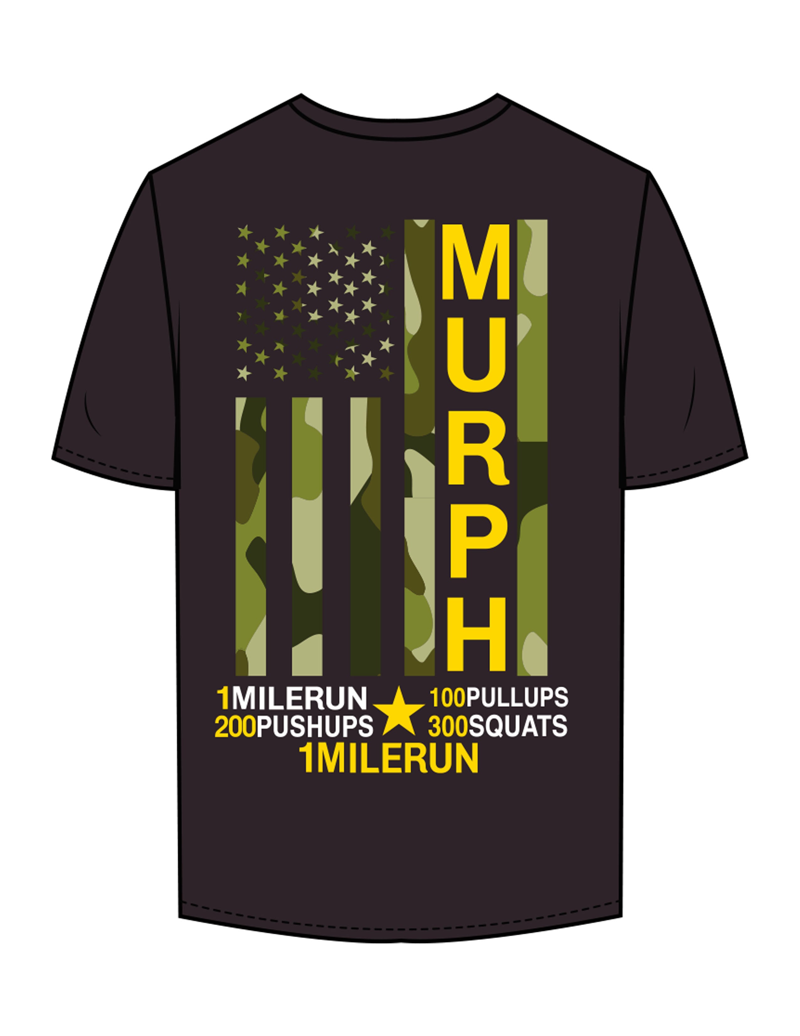 The Mens Tee - Charcoal - Crossfit Trifecta - Center Chest & Full Back - Printed - Full Color