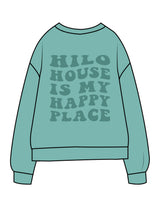 The Midweight Unisex Crewneck - Washed Mint - HiLo - Left Chest & Back Stacked - Printed - Tone on Tone