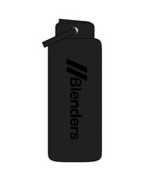 The Wide Mouth Water Bottle - Black - Blenders - Vertical Logo - Printed - Black