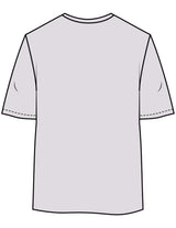 The Womens Oversized Tee - Orchid - Viva Pilates - Left Chest Stacked - Printed - Tone on Tone