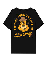 The Mens Heavyweight Tee - Black Stone - Try Smile Collective - Left Chest & Back Bear - Printed - Full Color