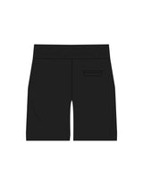 The Mens Swim Short - Black - Gladden Gains - Left Leg - Printed - White