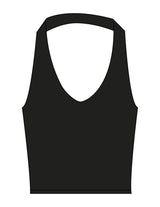 The Halter Tank - Black - Sculpt'd Studios - Center Back - Printed - Cream