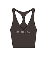 The Racer Tank - Cafe - Bodicore - Center Chest & Back Center - White