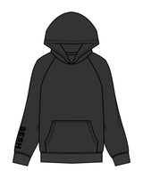 The Mens Hoodie - Washed Black - Sesh Studio - Right Arm - Printed - Black