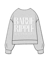 The Womens Heavyweight Crop - Heather - Barre Ripple - Left Chest & Back Stacked - Printed - White