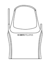 The Piped Tank - White - Onyx Fit - Center Chest & Center Back - Printed - Black