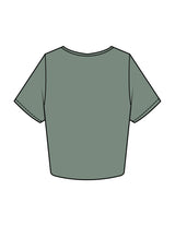 The Crop Tee - Sage - SWS - Center Chest Stacked - Printed - Full Color