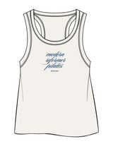 The Crop Tank - Butter - LA FORME PILATES - Center Chest Stacked - Printed - Full Color