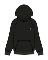 The Mens Hoodie - Black - Updog Yoga - Left Chest - Back Center - "WhatsUpDog" - Printed - Full Color