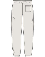 The Mens Sweatpants - Washed Bone - Bean Head - Left Leg - Embroidered - Brown