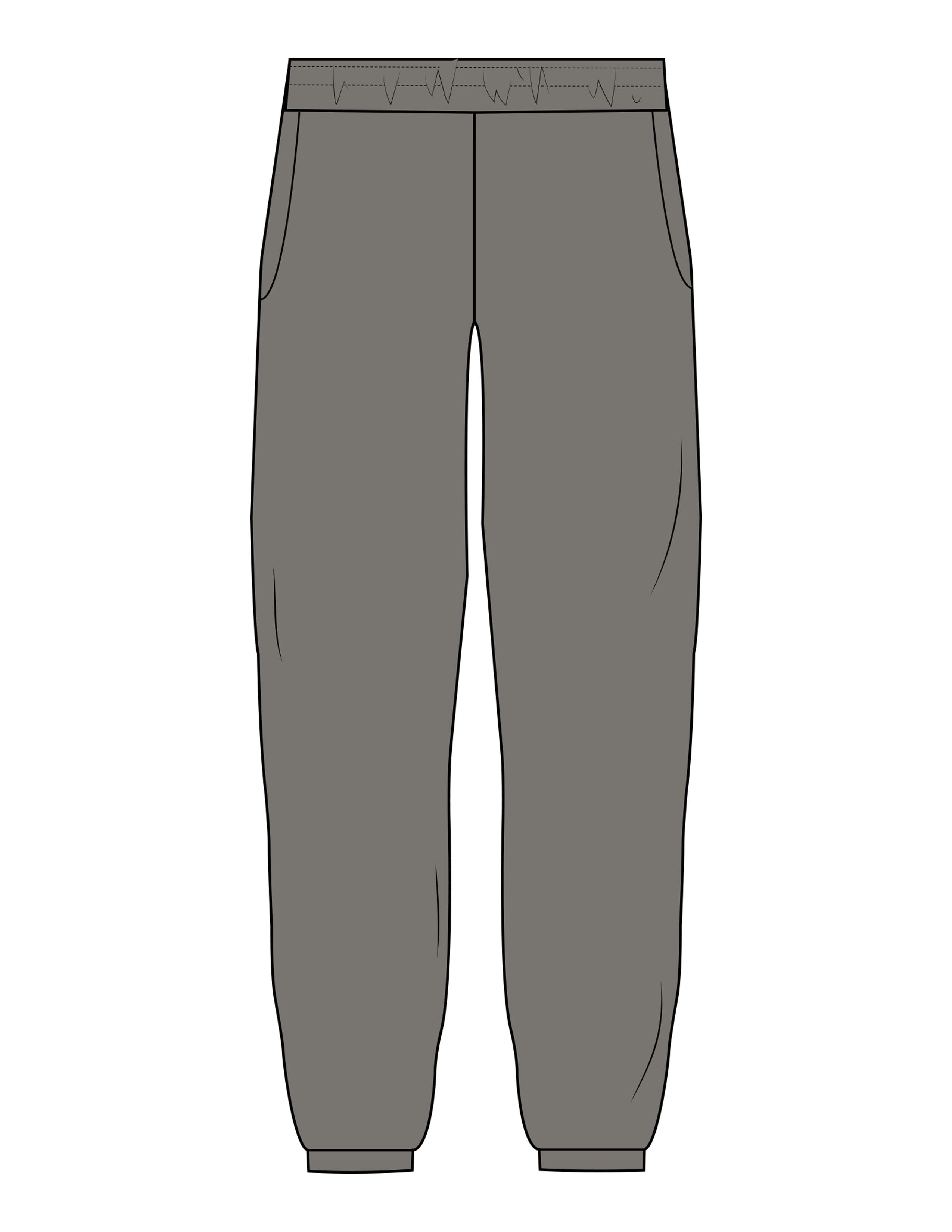 The Mens Sweatpants - Washed Gray - RPCS - Back Pocket - Printed - Tone on Tone