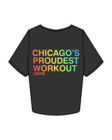 The Crop Tee - Washed Black - Onyx Fit - Center Chest & Center Back Stacked - Full Color