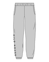 The Mens Sweatpants - Storm - HiLo - Left Leg Bottom - Printed - Charcoal