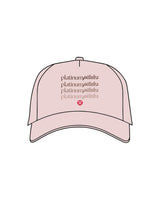 The Trucker Hat - Pink - Platinum Pilates - Center Crown Stacked - Embroidered - Full Color