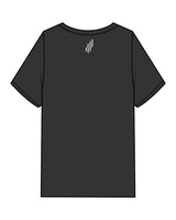 The Mens Heavyweight Tee - Washed Black - Lagreemixx Retail - Chest Arc Stacked - Back Neckline - Printed - Washed Bone