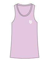 The Womens Full Length Tank - Lilac - IR Fit - Left Chest - Printed - White