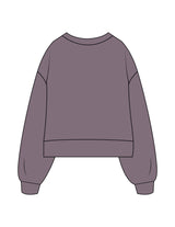 The Womens Heavyweight Crop - Mauve - Mantra - Center Chest - Printed - White