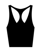The Racer Tank - Black - C Wickson - Center Back - Printed - White