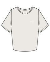 The Crop Tee - Bone - Core Ritual - Left Chest & Back Center Club - Bone