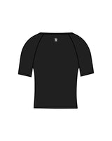 The Short Sleeve Crop - Black - Reform Fitness - Center Chest Stacked & Back Center Neckline - White